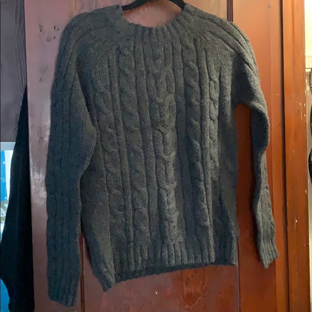 dark grey knit sweater